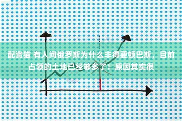 配资猫 有人问俄罗斯为什么非得要顿巴斯,目前占领的土地已经够多了!原因其实很