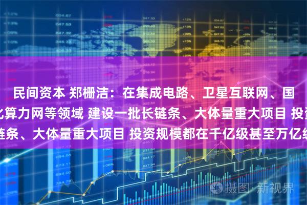 民间资本 郑栅洁：在集成电路、卫星互联网、国产大飞机、全国一体化算力网等领域 建设一批长链条、大体量重大项目 投资规模都在千亿级甚至万亿级