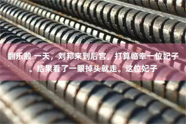 翻乐股 一天，刘邦来到后宫，打算临幸一位妃子。结果看了一眼掉头就走。这位妃子